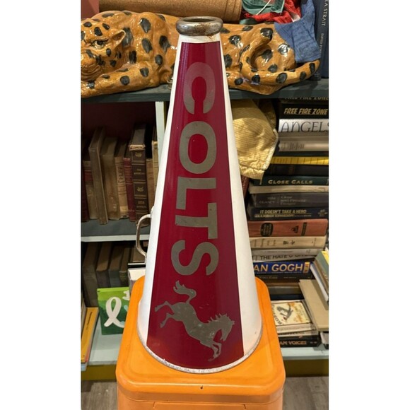 Vintage Cheerleader Megaphone Covington Colts Austin TX - Picture 1 of 12
